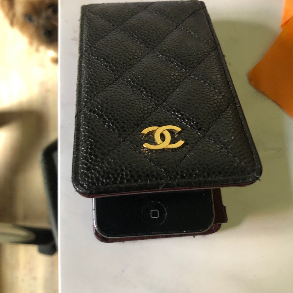 Vintage Chanel caviar iPhone case